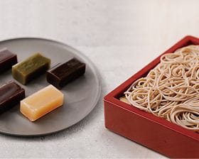 行善寺アイテム　羊羹・蕎麦